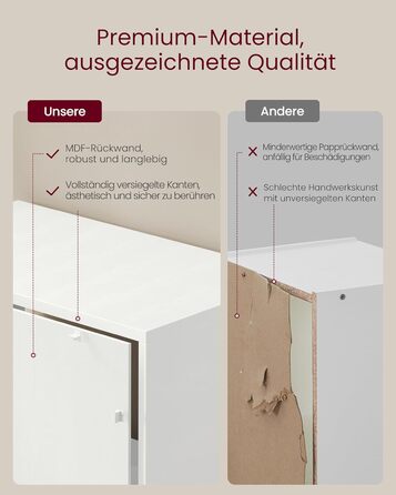 Книжкова полиця VASAGLE, 6-ярусна, відкрита полиця для зберігання, окремостояча полиця, 24 x 60 x 178,5 см, для вітальні, домашнього офісу, їдальні, хмарно-білий LBC169T14 6 ярусів (60Ш x 178,5В см) хмарно-білий