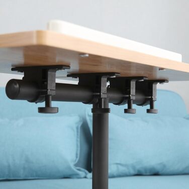 Підставка для ноутбука з регульованою висотою, дерев'яна, ергономічна. З коліщатками, поворотна, з антиковзким покриттям (Жовте дерево 60 x 34.5 x 90 см)