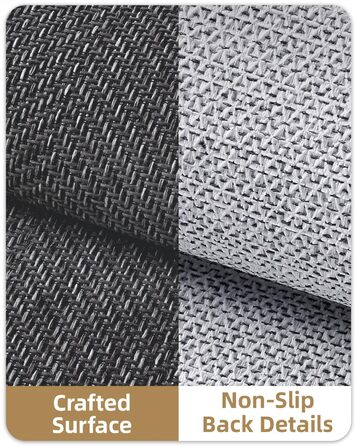 КОЛІР ТА ГЕОМЕТРІЯ Ультратонкий килимок для прихожих у приміщенні 43x76 см, килимок для прання в пральній машині з нековзним покриттям, плоский килимок для входу в приміщенні, абсорбуючий килимок для передпокою, коридору темно-сірого кольору (складений) Т