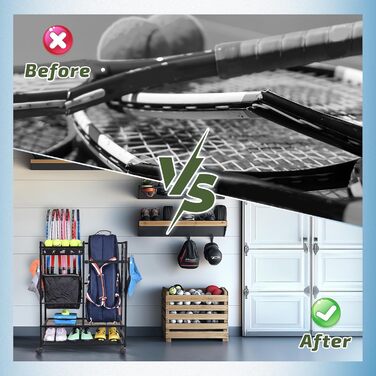 Органайзер для тенісних сумок Mythinglogic – тримач для ракеток, м’ячів та аксесуарів