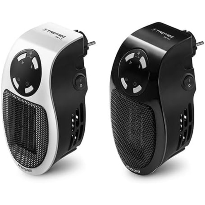 Підключається до мережі вентилятор-обігрівач TROTEC TFC 2 E потужність нагріву 500 Вт міні-керамічний обігрівач, для приміщень площею до 10 м / 25 м, чорний