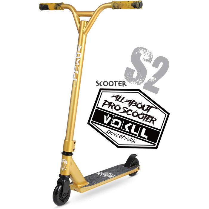 Самокат VOKUL TRII S2 Pro Stunt Scooter - самокат для трюків у стилі фрістайл з колесами 100 мм - з хромолієвим кермом, що обертає