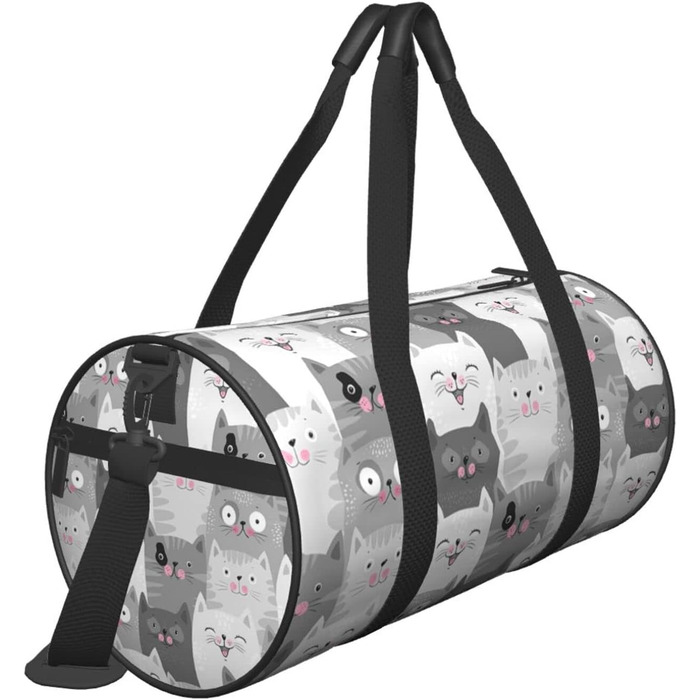 Дорожня сумка-мішок з милими сірими котиками, спортивна сумка для чоловіків та жінок