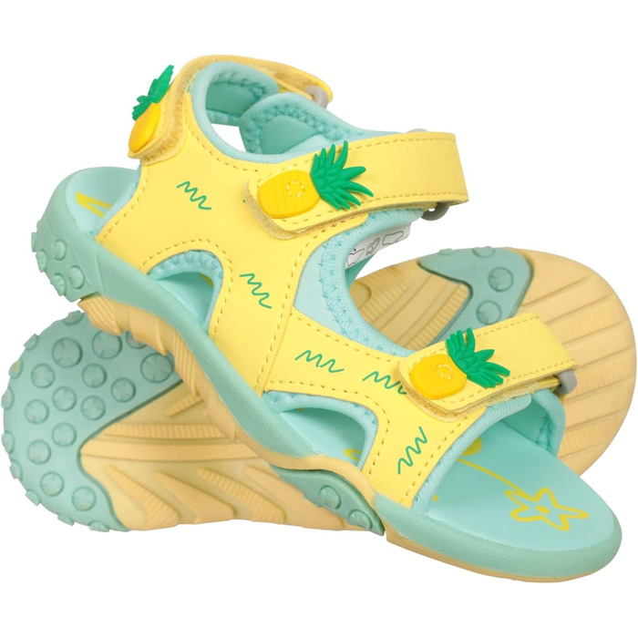 Дитячі пляжні сандалі Mountain Warehouse - Неопрен, Гнучке дитяче осінньо-зимове взуття зі знімним ремінцем на п&39яті - для осені, бігу та подорожей, EU 27 світло-жовті