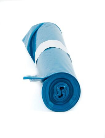 Міцні сміттєві пакети Hygiene VOS 100, надзвичайно міцні, шириною 70 см та довжиною 110 см - 10 рулонів синіх сміттєвих пакетів, місткістю 120 л - виготовлені з екологічно чистої переробленої плівки