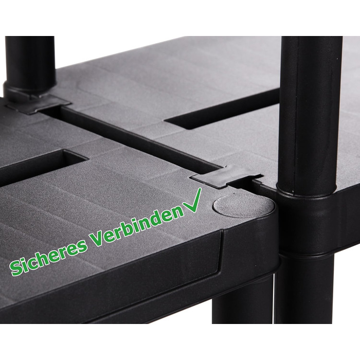 Стелаж Ondis24, полиця для зберігання, 71 x 35 x 180 (В) см, стелаж без болтів, пластиковий стелаж, міцний стелаж 15 дюймів, вантажопідйомність до 180 кг, 71 x 35 x 180 см