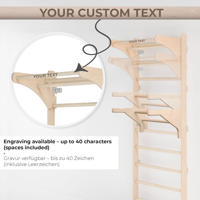 Настінні гімнастичні сходи MAMOI для дорослих з турніком та перекладиною, розширена тренувальна станція для домашніх тренувань, можливість налаштування