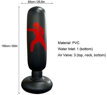 Боксерська груша JanTeelGO Kids 160 см, боксерська груша для миттєвого відскоку для занять карате, тхеквондо та зняття накопиченої
