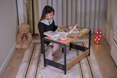 Промислове житло Ігровий стіл - Стіл для занять - Дитячий стіл і стільці - Дитячий письмовий стіл - Монтессорі - Меблі для дитячої