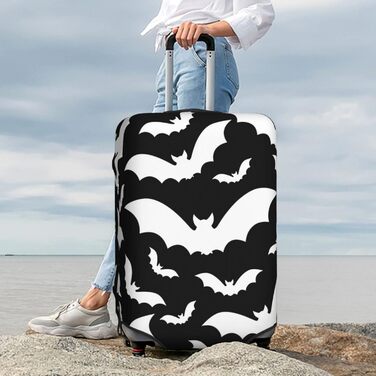 Чохол для валізи на Хелловін з літаючими кажанами, міцний, для туристичних сумок, 45.7 - 81.3 см, розмір M, поліестер