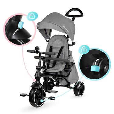 Триколісний велосипед 4 в 1 Jazz, дитячий триколісний велосипед, дитячий велосипед, коляска, складний з аксесуарами, сумка, дзвіно