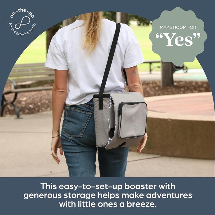 Сидіння-бустер Dreambaby On-The-Go, портативний стільчик для годування з практичними відділеннями для зберігання, підходить до біл