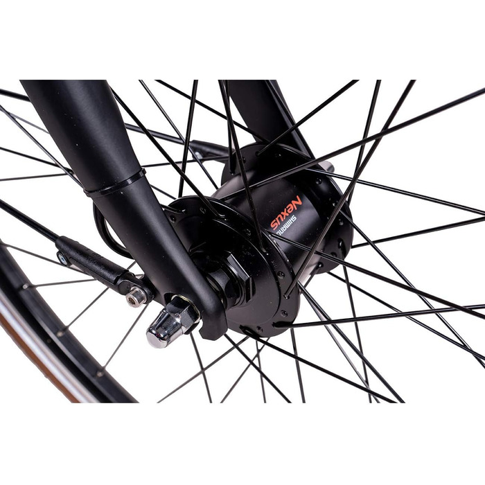 Жіночий міський велосипед Airtracks 28 дюймів Citybike LS CI.2820W Shimano Nexus 7-швидкісна втулка з динамо - матово-чорний. Розміри рами 45 см 50 см - Модель 2026 50 см (для зросту 165-180 см)