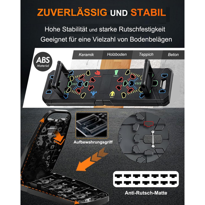 Портативна дошка для віджимань 30-в-1, складна підставка для віджимань для фітнес-тренувань з ручками, складні віджимання, тренажери для тренування м&39язів грудей, силові тренування для чоловіків та жінок, спалювання жиру
