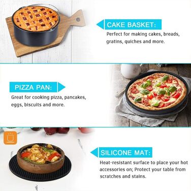 Аксесуари для фритюрниці LooHome, 5 комплектів для Gowise Phillips Cozyna, діаметр 7 дюймів для 3.5 QT