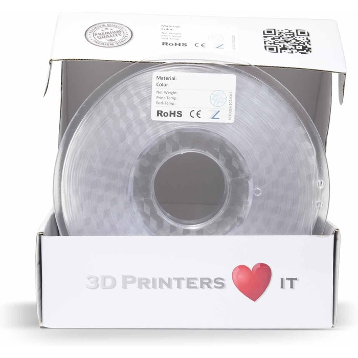 Мм ПРОЗОРИЙ 1кг високоякісна нитка для 3D-друку, з високою міцністю та ударною вязкістю, ідеальна для технічних деталей та прототипів, 3D PETG 1.75