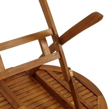 Садовий стіл DEGAMO, розкладний стіл, сільський стиль, 85x160 см, акація, коричневий олійний, сертифікований FSC, складаний, для вулиці