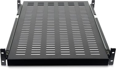 Розсувна полиця StarTech.com 2U для монтажу в серверну стійку - Регульована глибина встановлення від 51 до 74 см - Вентильована - Вантажопідйомність 22,5 кг - Відсік для зберігання обладнання для стійки - Глибина 60 см (UNISLDSHF19) 610 мм 2U Вентильована