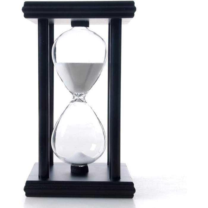 Пісочний годинник, дерево, дерево (15 хвилин, чорний)