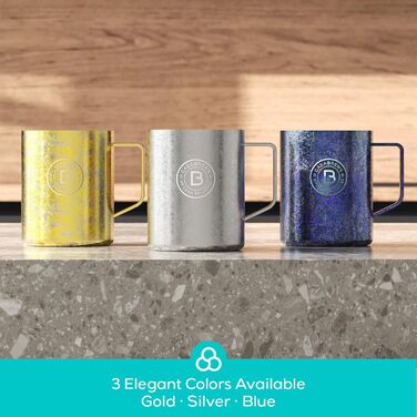 Титанова чашка CASABREWS Gold з кришкою, золота