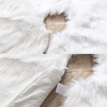 Різдвяна спідниця для ялинки біла плюшева Deggodech