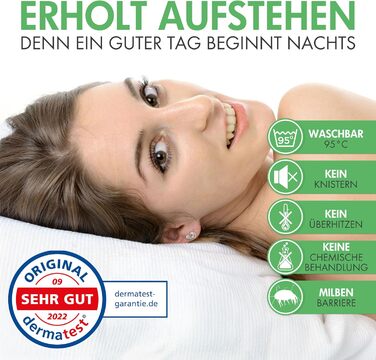 Преміальний наматрацник, стійкий до кліщів, 180x200x8 см Медично протестований гіпоалергенний захисний чохол для матраца Антикліщовий чохол із застібкою-блискавкою Гіпоалергенна постільна білизна 180 x 200 x 8 см