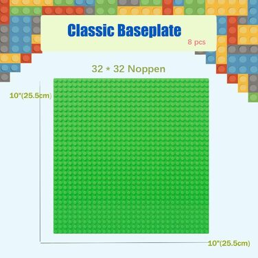 Набір базових пластин Guihumz, 8 штук, 25.5 x 25.5 см