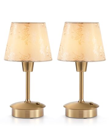 Маленькі бездротові настільні лампи для обідніх столів, вбудований акумулятор 5200 мАг, портативна сенсорна лампа з регульованою яскравістю для ресторану, вітальні, спальні, бару, їдальні, настільна лампа, нічник, шампанське, 2 шт., 2