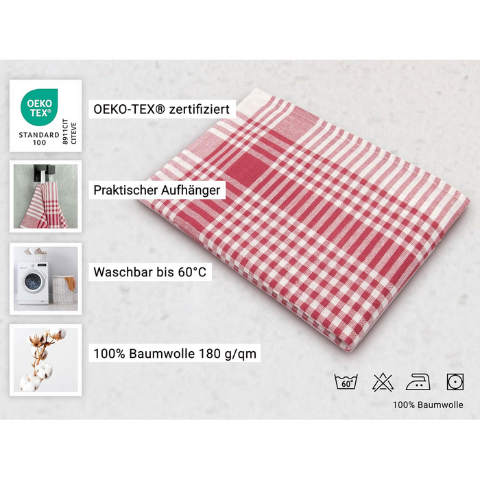 Набір з 5 чайних рушників - бавовняні розміром 50x70 см - добре поглинаючі та міцні кухонні рушники - можна прати при температурі