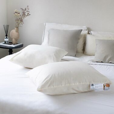 Вовняна подушка Terschellinger 60x70 см - Комплект із 2 подушок - З наповнювачем з 800 грамів натуральної вовни