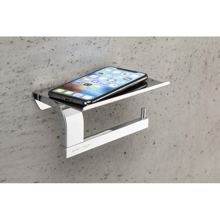 Тримач для туалетного рулону з полицею з нержавіючої сталі Тримач для туалетного рулону з полицею Тримач для туалетного паперу Три