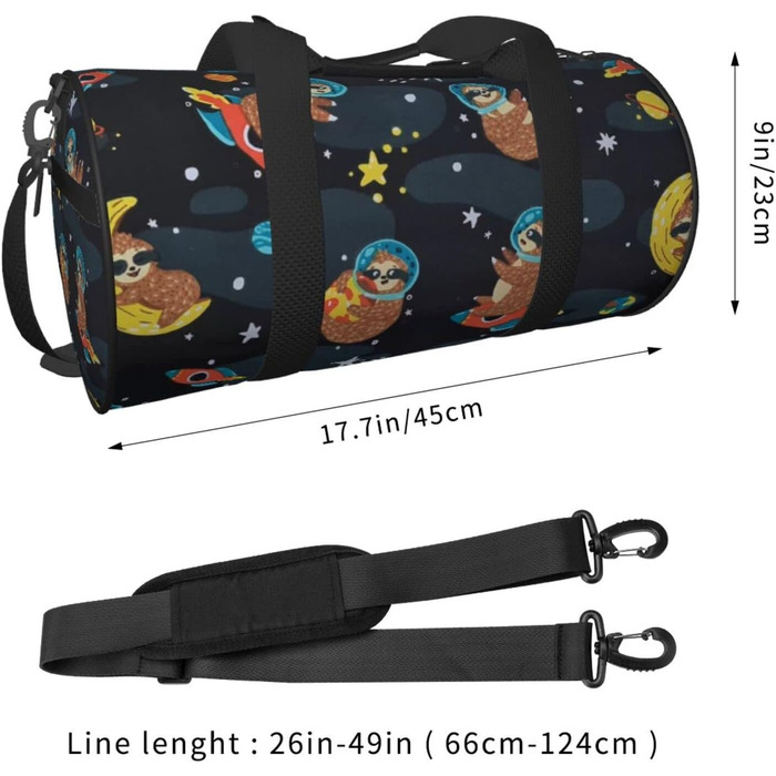 Дорожня сумка-мішок з милими лінивцями, спортивна сумка для чоловіків та жінок, сумка для подорожей та спорту