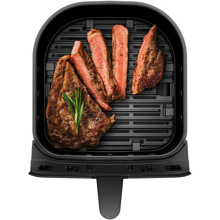 Мультикнопкова фритюрниця WMF, фритюрниця, 1550 Вт, 0,8 кг для 4-6 осіб, здорове смаження, зневоднення, гриль, фритюрниця з 8 програмами, фритюрниця 4,2 л, чорна