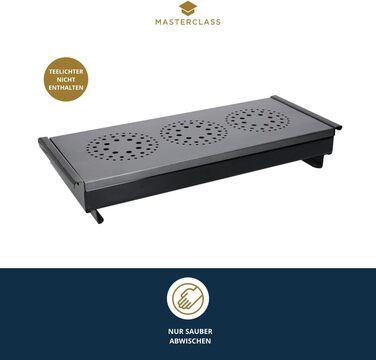 Три легкі підігрівачі їжі, підігрівач посуду, дисплейна коробка, 28 x 18 x 18 см, чорний / сірий тримісне ліжко