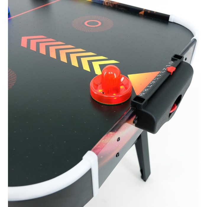 Світлодіодний стіл для аерохокею від FASports, аерохокей для дітей/підлітків віком від 8 років, стіл для аерохокею з повітряними штовхачами та шайбами, що світяться Solar Fury 138x67x82 см