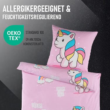 Високоякісна постільна білизна з єдинорога 135x200 для дівчаток Єдиноріг підковдра з мікрофібри Лілль поні діти постільна білизна