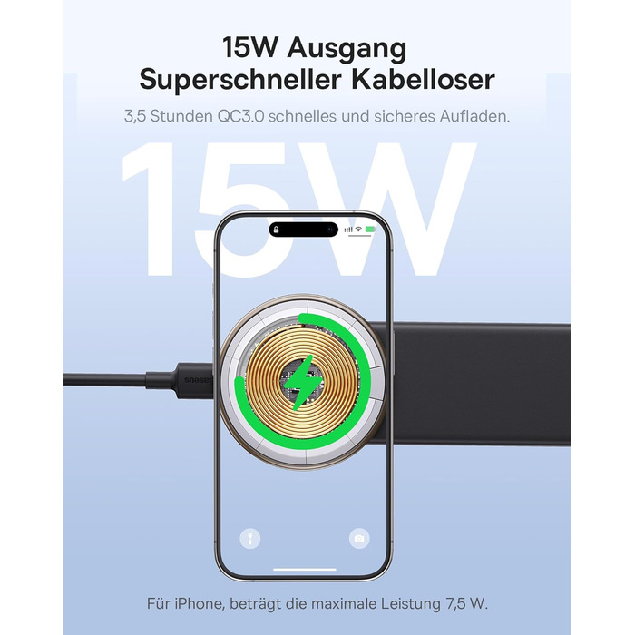 Автомобільний тримач для мобільного телефону Baseus 15W C02 PRO для Magsafe з функцією зарядки, магнітний автомобільний тримач авт