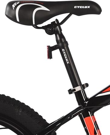 Дюймовий дитячий гірський велосипед для хлопчиків та дівчаток 7-швидкісні передачі Shimano передні та задні дискові гальма амортизаційна вилка міцна сталева рама дитячий велосипед, червоний, 20-