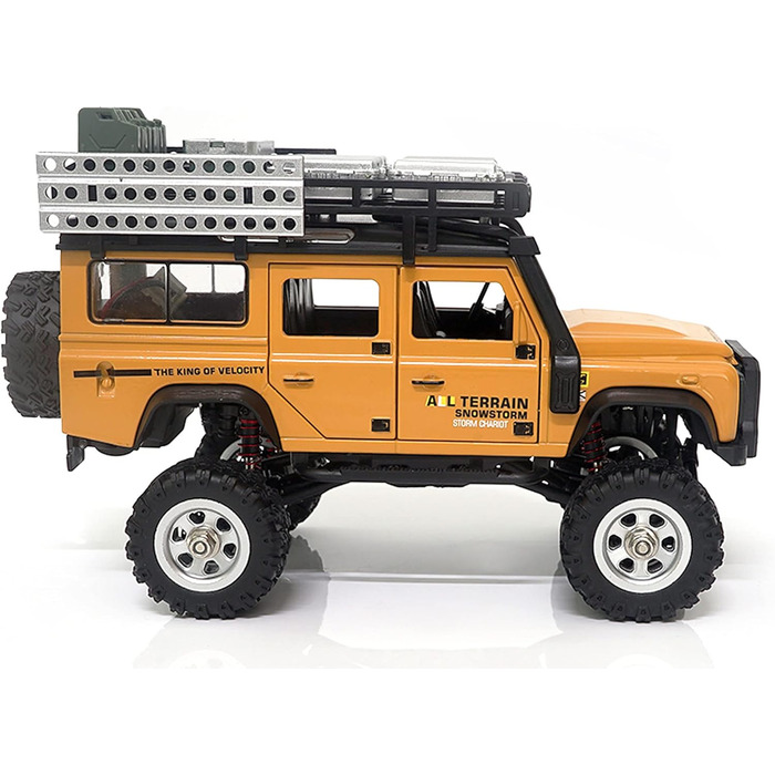 Металевий краулер 4WD 128 RTR жовтий, 22567 D90X28