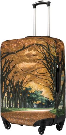 Чохол для валізи Дорога до осені, міцний захист для багажу розміром 45.7 - 81.3 см, компактний, чорний