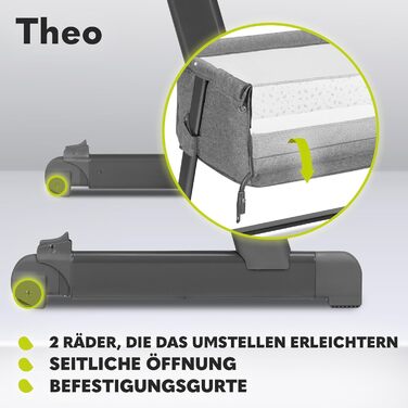 Дитяче ліжечко Lionelo Theo 2-в-1, дорожнє ліжечко, приліжкове ліжечко для дітей від народження до 9 кг, регульована висота, регульований кут нахилу, складна бічна панель, матрац, москітна сітка (сірий) сірий (1 упаковка)