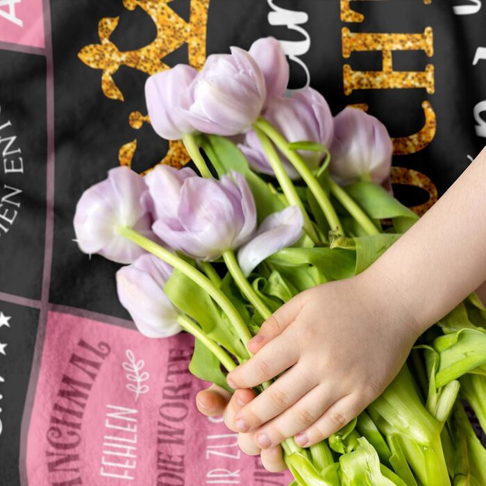 Подарункова ковдра для доньки 130x150 см, подарунок для доньки від мами, матері, тата, рожеві креативні подарунки для дівчаток та жінок, декоративні подарунки на день народження/Різдво/випускний