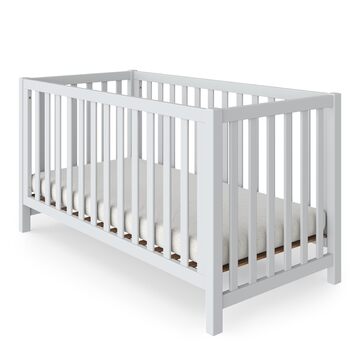 Дитяче ліжко з масиву дерева/для малюків, дитяче ліжко з масиву дерева для хлопчиків та дівчаток, з високоякісною рейковою основою, регульована висота зі знімними рейками, 70x140 см (біле (лаковане), 140 x 70 см) Біле (лаковане) 140 x 70 см, 27