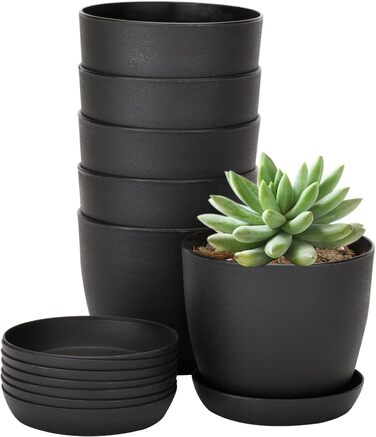 Квіткові горщики пластикові маленькі, товщина квіткового горщика, пластикові горщики для рослин круглі з блюдцем для сукулентів ма