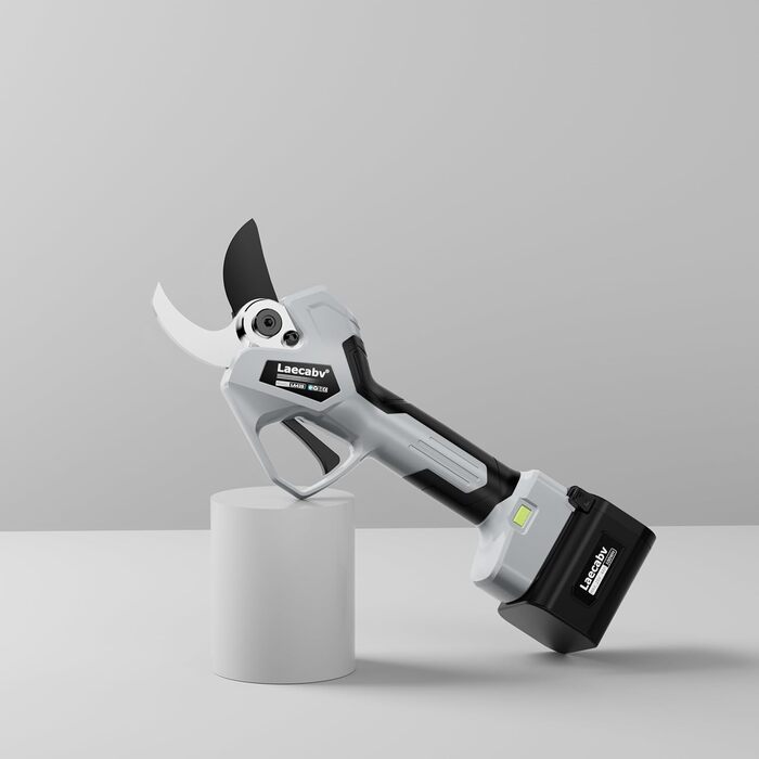 Професійні електричні садові ножиці Laecabv, 42 мм, з 2 літієвими акумуляторами 25 В/4,0 Аг, РК-дисплей, прогресивне різання, ножиці для оливок, виноградників (LA42SGYBK)