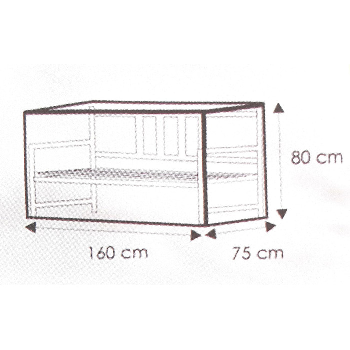 Захисний чохол для садової лавки 160x80x75см прозорий 1927