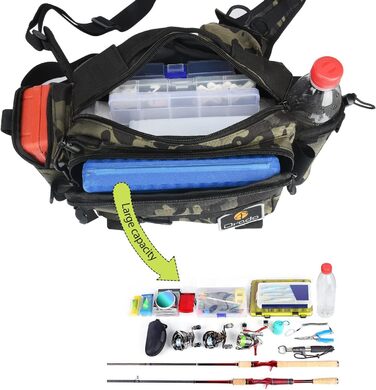 Водонепроникний і зносостійкий рибальський рюкзак для рибальських аксесуарів