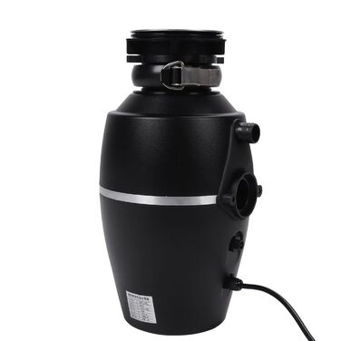 Безперервна подача сміття, безшумний, нержавіюча сталь, 1300 мл, корпус ABS, водостічна труба, сміттєвідвідведення, 3800 об/хв, 1 к.с., для кухні (вилка ЄС)