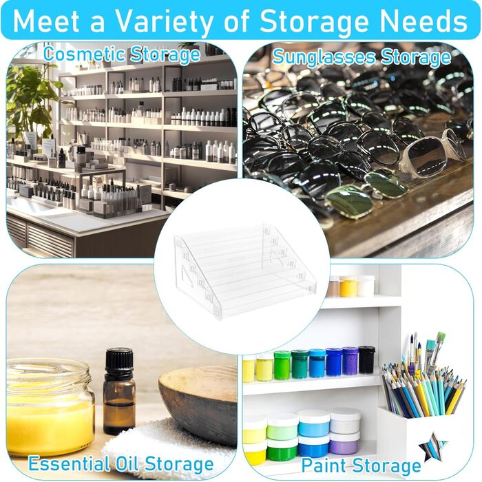 Набір для зберігання лаків для нігтів із 2 предметів, 6-рівневий органайзер для лаків, акрилова полиця для лаків, органайзер для ефірних олій, косметики, губної помади