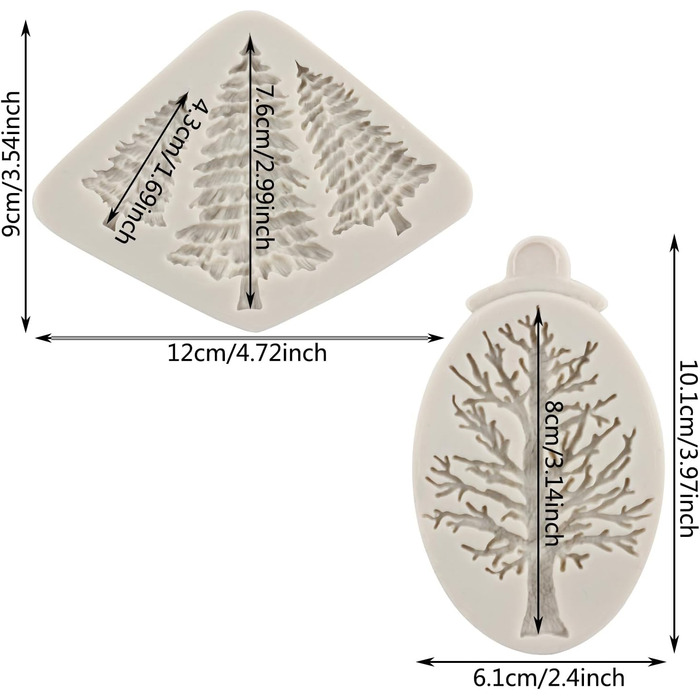 Силіконова форма для різдва 2 шт MYPRACS